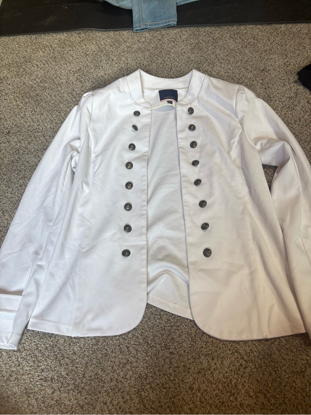 ModCloth White Military-Style Button Front Jacket - Women